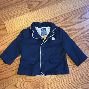 MAYORAL Baby Boy Button Down Blazer Jacket Blue Baby Size 6 Months